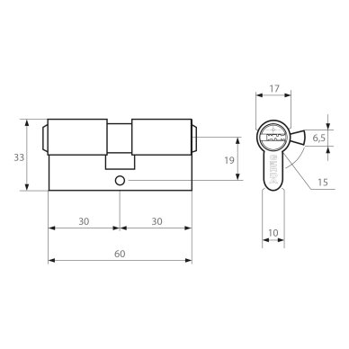30/30 užraktų cilindras 1 30/30 užraktų cilindras 1