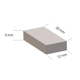 Block for glass profile 1 Block for glass profile 1