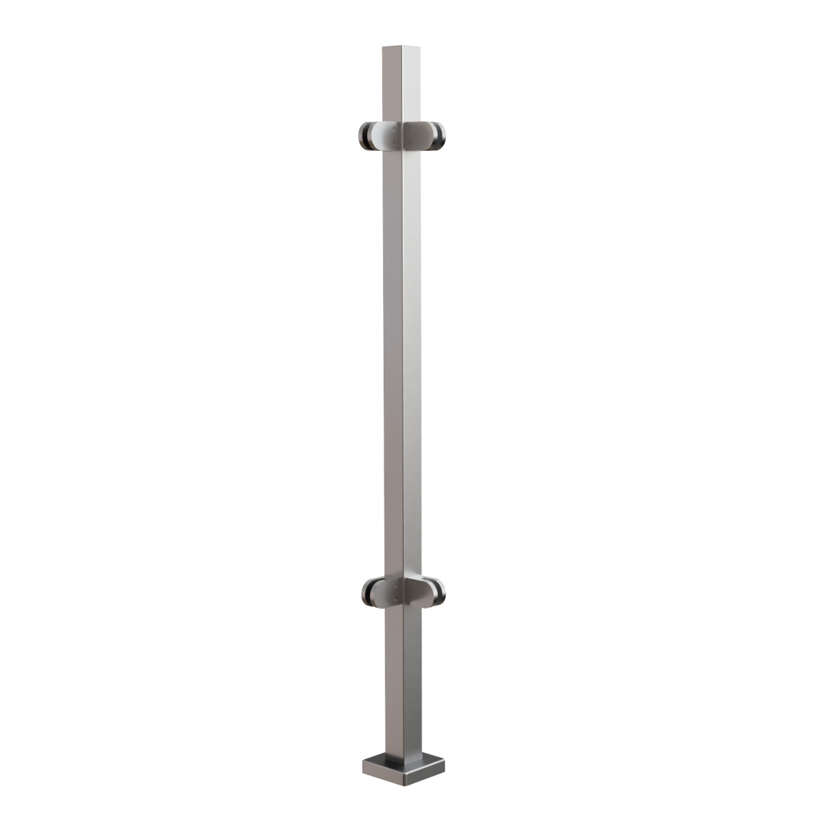Balkono kampinis statramstis stiklui 40×40 H-1100 mm Balkono kampinis statramstis stiklui 40×40 H-1100 mm
