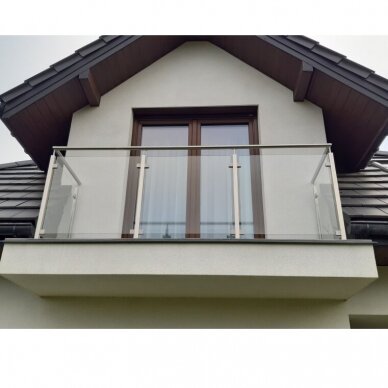 Balkono galinis statramstis stiklui 40×40 H-1060 mm (dešininis) 7 Balkono galinis statramstis stiklui 40×40 H-1060 mm (dešininis) 7