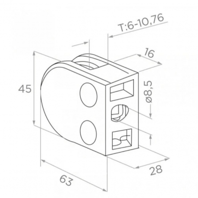 Balkono galinis statramstis 40×40 H-1100 mm (dešininis) 4 Balkono galinis statramstis 40×40 H-1100 mm (dešininis) 4