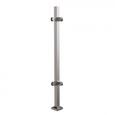 Balkono kampinis statramstis stiklui 40×40 H-1100 mm Balkono kampinis statramstis stiklui 40×40 H-1100 mm
