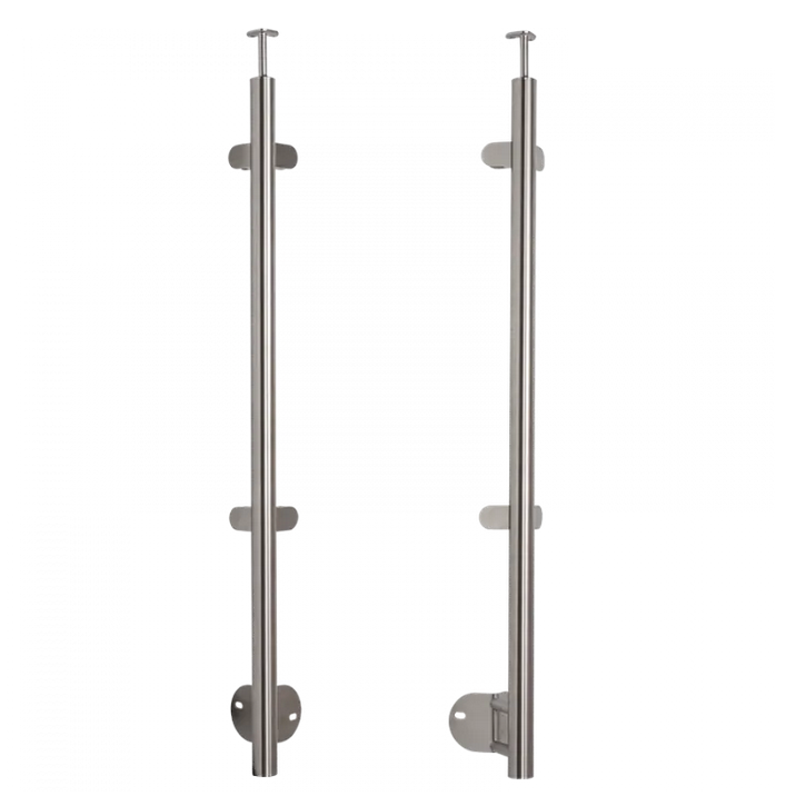 Kampinis statramstis stiklui H-1230 mm (išorinis kampas) Kampinis statramstis stiklui H-1230 mm (išorinis kampas)