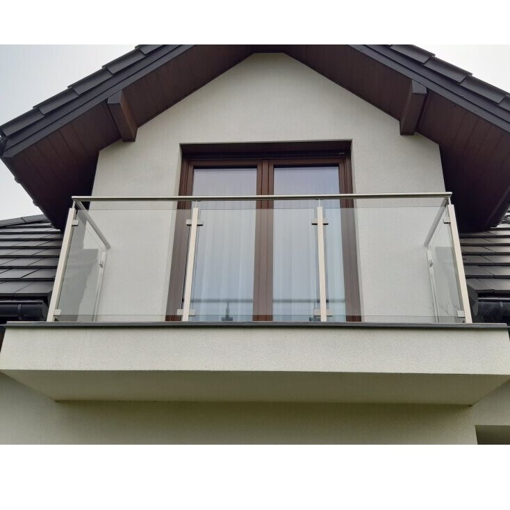 Balkono kampinis statramstis stiklui 40×40 H-1060 mm 6 Balkono kampinis statramstis stiklui 40×40 H-1060 mm 6