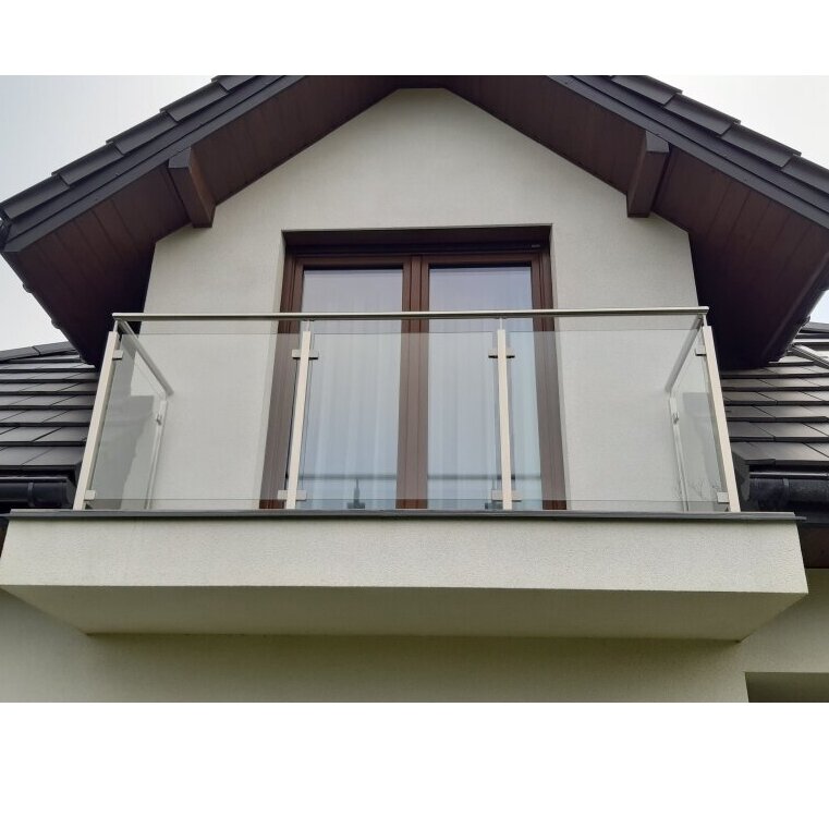 Balkono galinis statramstis stiklui 40×40 H-1060 mm (dešininis) 7 Balkono galinis statramstis stiklui 40×40 H-1060 mm (dešininis) 7