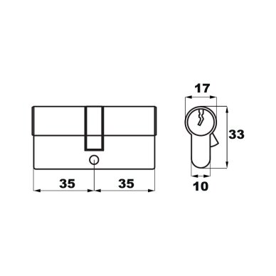 Cilindrinė spyna 35x35 1 Cilindrinė spyna 35x35 1