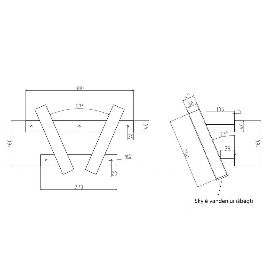 Double Flag Set with Black Holder 2