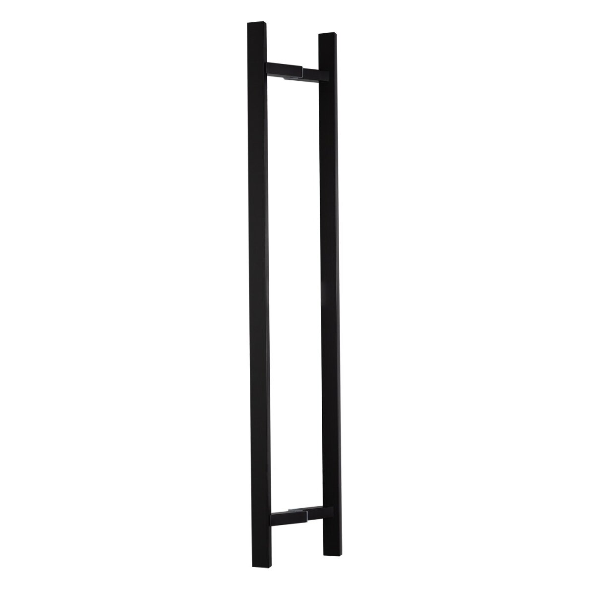 Dvipusė juoda stačiakampė durų rankena – 20x40x1200 mm