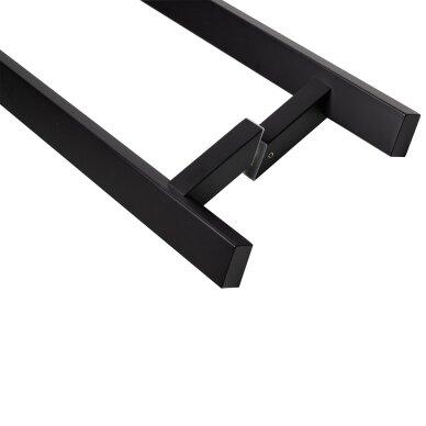 Dvipusė juoda stačiakampė durų rankena – 20x40x1200 mm 1