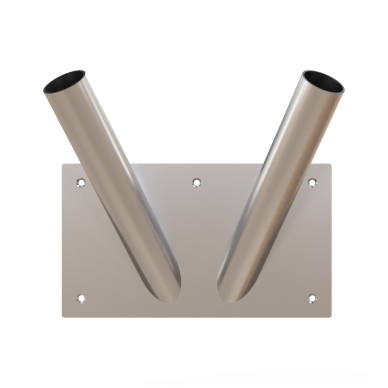 Double flag holder with Mounting Plate 2