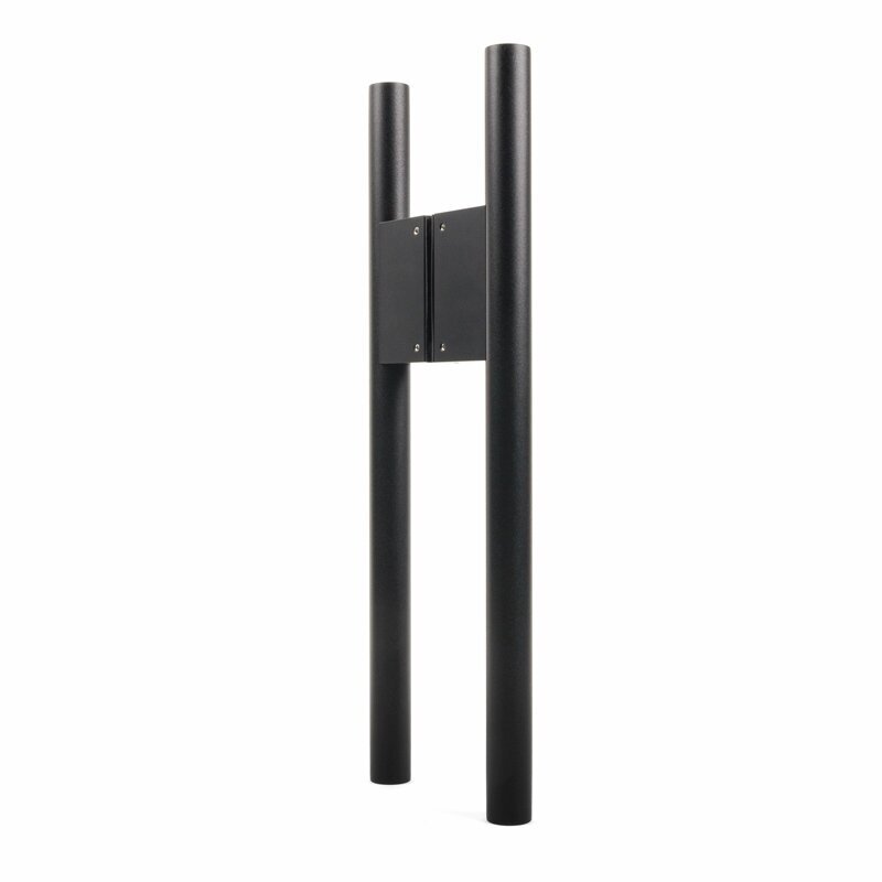 Dvipusė apvali durų rankena – juoda, 90°, 30x500 mm Dvipusė apvali durų rankena – juoda, 90°, 30x500 mm