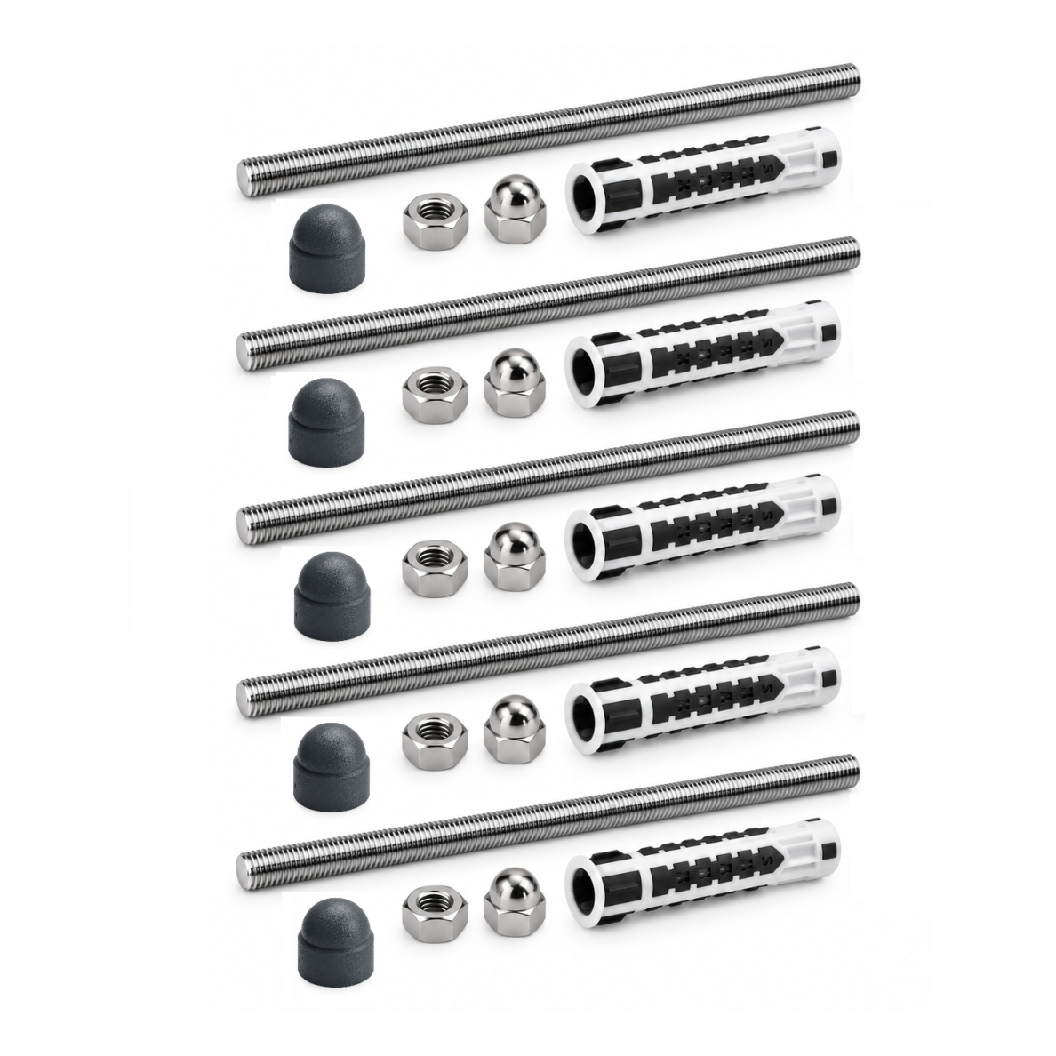 M6 Facade Fixing Set, Grey (5 pcs.) M6 Facade Fixing Set, Grey (5 pcs.)