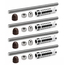 M6 Facade Fixing Set, Brown (4 pcs.)