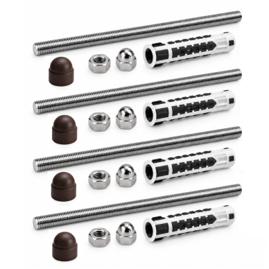 M6 Facade Fixing Set, Brown (4 pcs.)