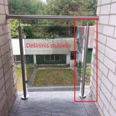Galinis statramstis H-1000mm (dešininis) RAL-9005 8 Galinis statramstis H-1000mm (dešininis) RAL-9005 8
