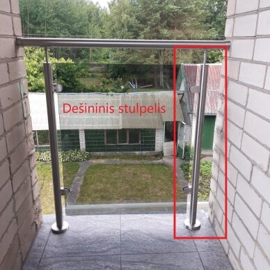 Galinis statramstis stiklui H-1130 mm (dešininis) 2 Galinis statramstis stiklui H-1130 mm (dešininis) 2