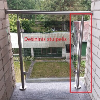Galinis statramstis stiklui H-960 mm (dešininis) 2 Galinis statramstis stiklui H-960 mm (dešininis) 2