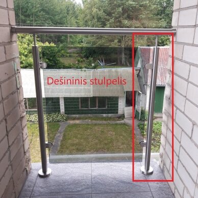 Galinis statramstis H-960mm (dešininis) RAL-9005 4 Galinis statramstis H-960mm (dešininis) RAL-9005 4