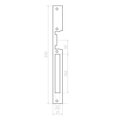 Ilga plokštė 250 x 21 mm 1 Ilga plokštė 250 x 21 mm 1