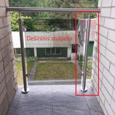 Kraštinis statramstis H-1130mm (kairinis) RAL-9005 7 Kraštinis statramstis H-1130mm (kairinis) RAL-9005 7