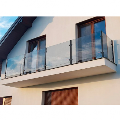 Railing Post H-1130mm RAL-9005 4 Railing Post H-1130mm RAL-9005 4