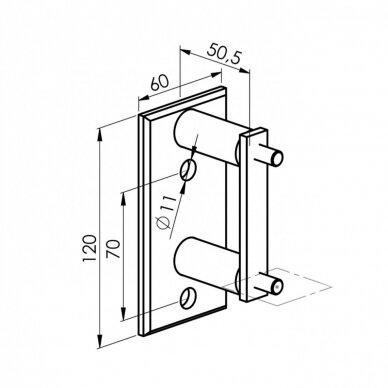 Corner Post H-1130mm (Left side) RAL-9005 7 Corner Post H-1130mm (Left side) RAL-9005 7