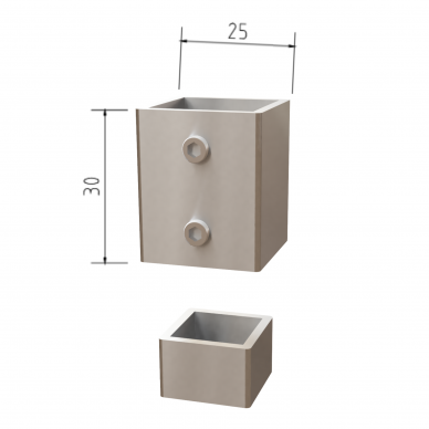 Laikiklis 20x20 vertikaliam profiliui 1 Laikiklis 20x20 vertikaliam profiliui 1