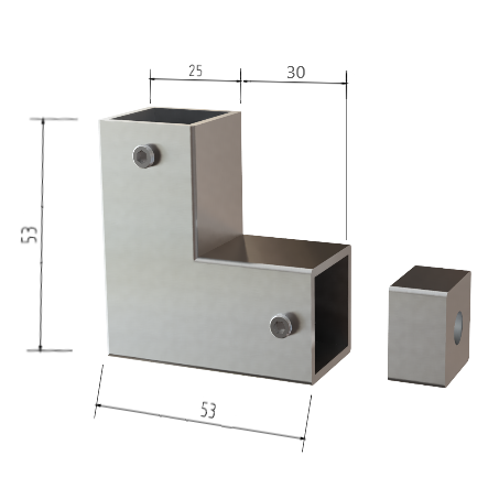 Laikiklis 20x20 vertikaliam profiliui 1 Laikiklis 20x20 vertikaliam profiliui 1