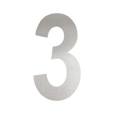 Namo numeris „3“ iš nerūdijančio plieno Namo numeris „3“ iš nerūdijančio plieno