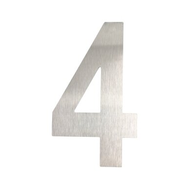 Namo numeris „4“ iš nerūdijančio plieno Namo numeris „4“ iš nerūdijančio plieno