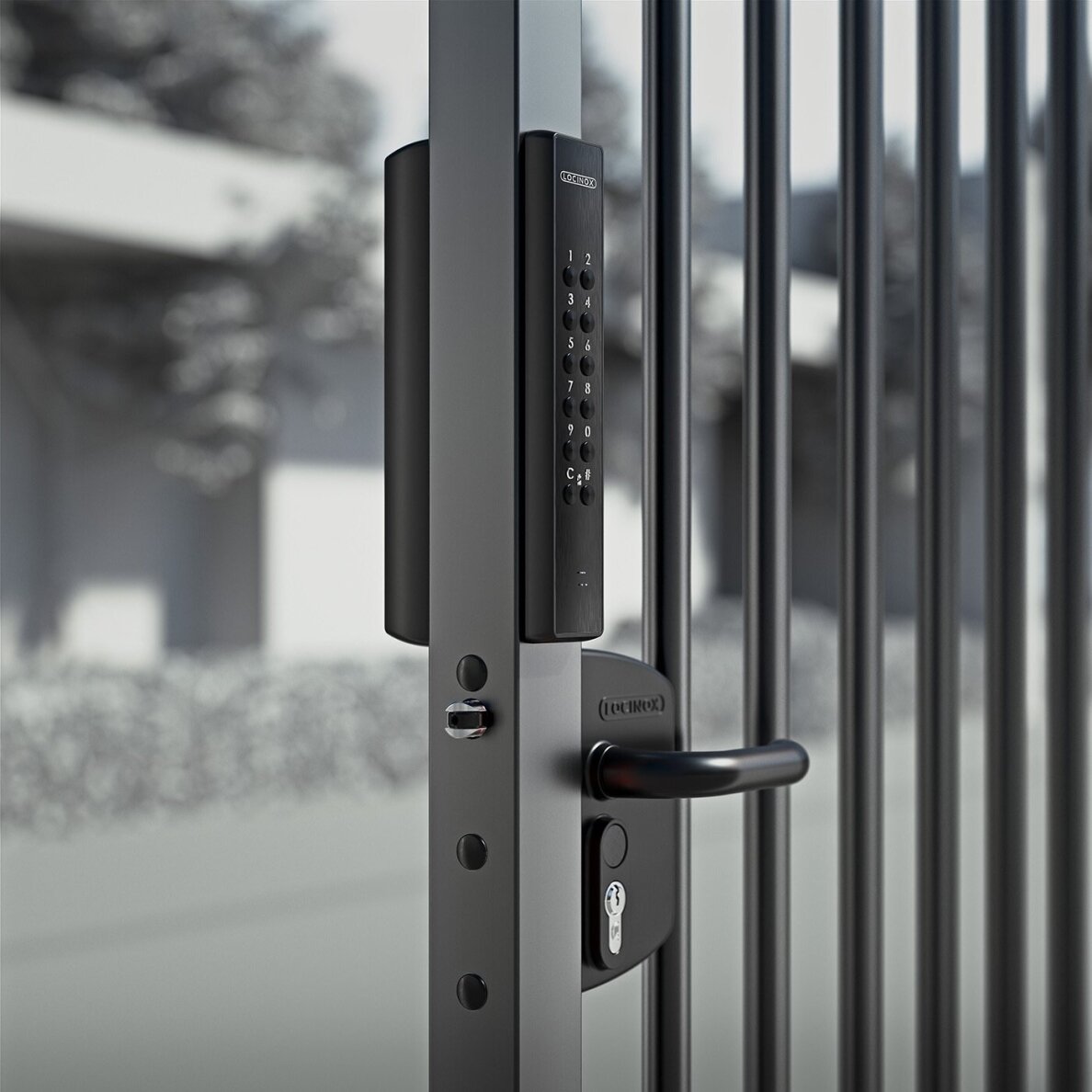 Paviršinis baterijomis valdomas kombinacinis užraktas 60–80 mm 2