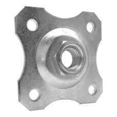100x100x4 mm Mounting Plate for M20 Adjustable Gate Hinge