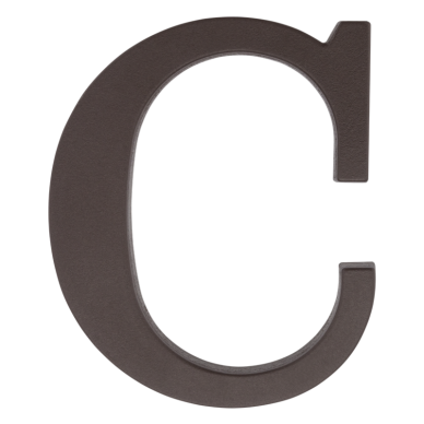 Plastikinė raidė "C" – ruda, 90 mm Plastikinė raidė "C" – ruda, 90 mm