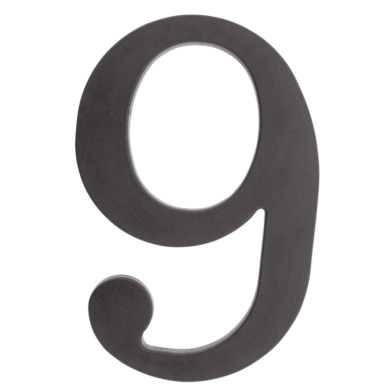 Plastikinis skaičius "9" – juodas, 180 mm Plastikinis skaičius "9" – juodas, 180 mm