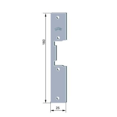 Plokščia priekinė plokštė 160 x 25 mm 1 Plokščia priekinė plokštė 160 x 25 mm 1