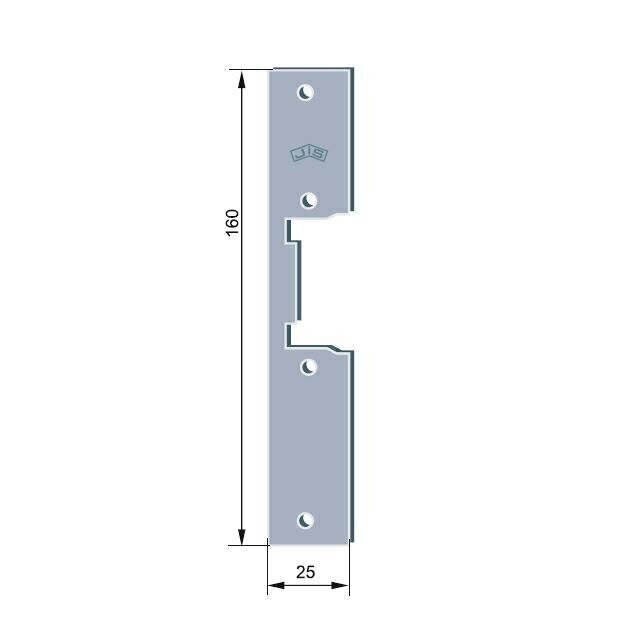 Plokščia priekinė plokštė 160 x 25 mm 1 Plokščia priekinė plokštė 160 x 25 mm 1