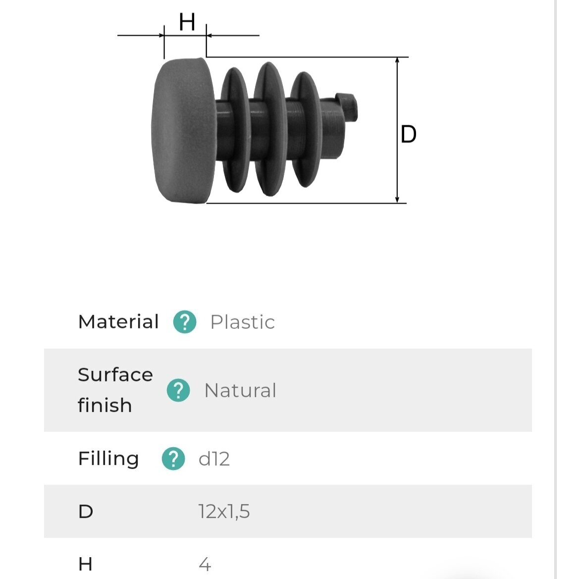 Pipe End Cap D12 PVC 1 Pipe End Cap D12 PVC 1
