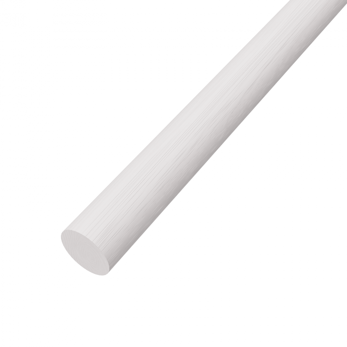Apvalus uosio masyvo porankis Ø42,4 mm (baltas) Apvalus uosio masyvo porankis Ø42,4 mm (baltas)