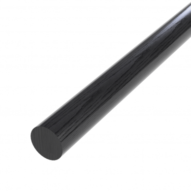 Apvalus uosio masyvo porankis Ø42,4 mm (juodas) Apvalus uosio masyvo porankis Ø42,4 mm (juodas)