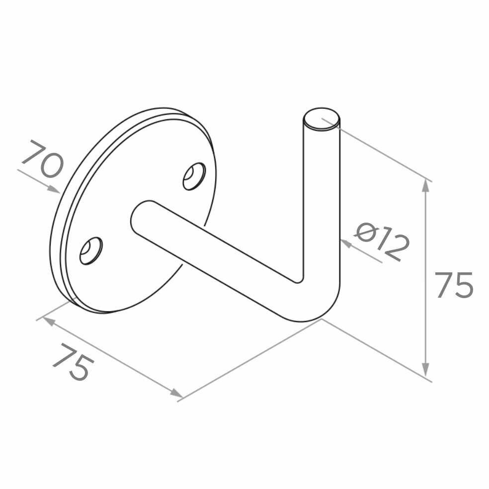 Wall Handrail Bracket 1 Wall Handrail Bracket 1