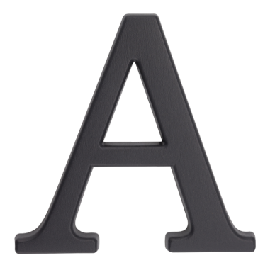 Raidė „A“ – aliuminė, grafito spalvos, 105 mm Raidė „A“ – aliuminė, grafito spalvos, 105 mm