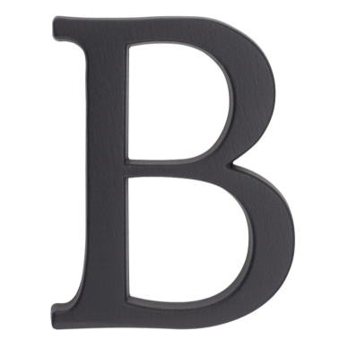 Raidė „B“ – aliuminė, grafito spalvos, 105 mm Raidė „B“ – aliuminė, grafito spalvos, 105 mm