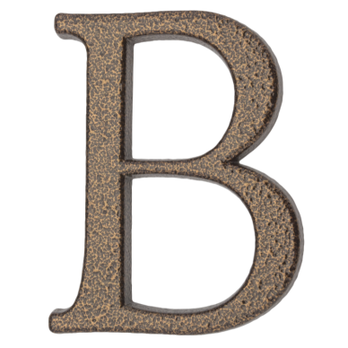 Raidė „B“ – aliuminis, auksinės rudos spalvos, 105 mm Raidė „B“ – aliuminis, auksinės rudos spalvos, 105 mm
