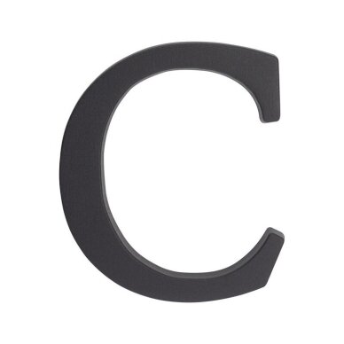 Raidė „C“ – aliuminė, grafito spalvos, 105 mm Raidė „C“ – aliuminė, grafito spalvos, 105 mm