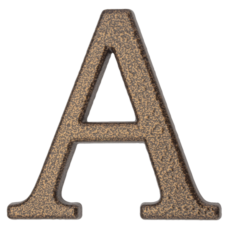 Raidė „A“ – aliuminis, auksinės rudos spalvos, 105 mm