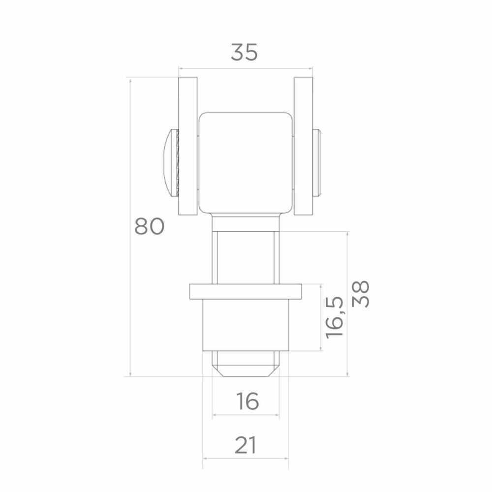 Adjustable Weld-On Gate Hinge M16 1