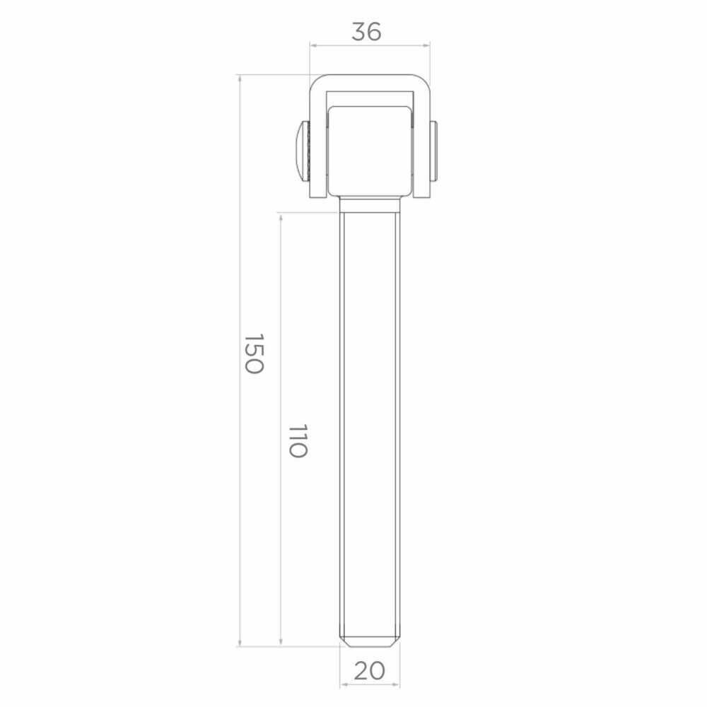 Adjustable Steel Gate Hinge M20 – 150 mm 1 Adjustable Steel Gate Hinge M20 – 150 mm 1