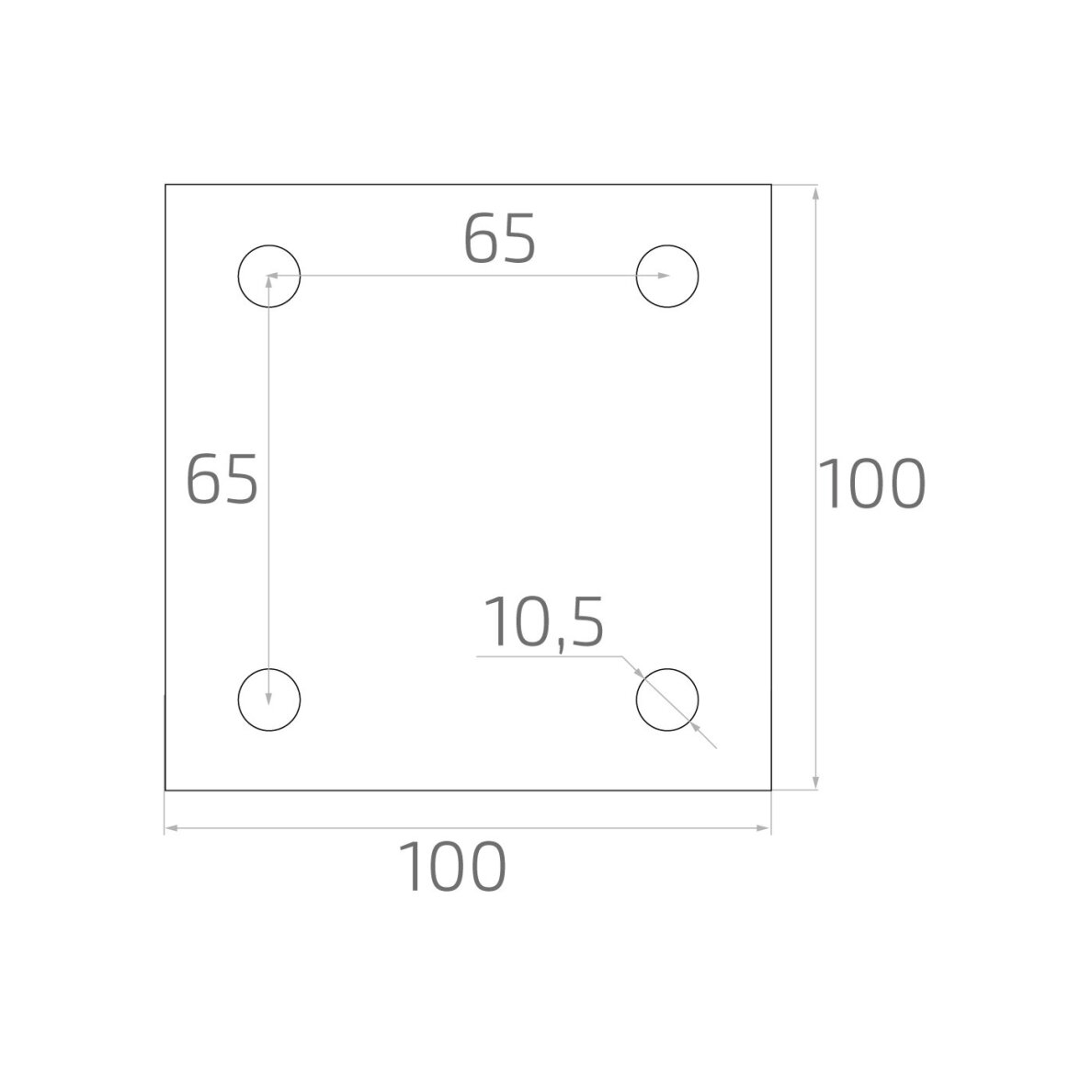 Adjustable M20 Gate Hinge with 100×100×4 mm Plate 1 Adjustable M20 Gate Hinge with 100×100×4 mm Plate 1