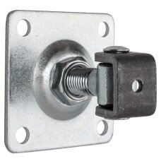 Adjustable M18 Gate Hinge with 80x80x4 mm Mounting Plate