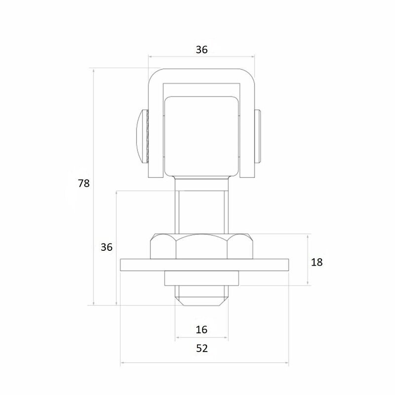 Adjustable Gate Hinge with Mounting Plate M16 1 Adjustable Gate Hinge with Mounting Plate M16 1